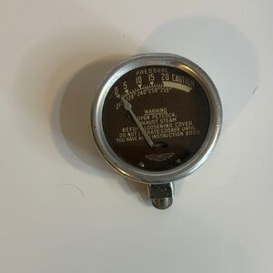 Vintage Lid Pressure Gauge For National No. 5 No. 7 Pressre Cooker Canner Brown